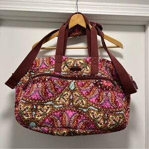 Vera Bradley Grand Traveler Bag in Cotton Resort Medallion With Strap